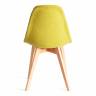 Стул CINDY SOFT (mod. C1021F1-1) фактурный велюр/дерево бук, 55 х 48 х 83 см, Светло-зеленый LY1701-8 / натуральный (Комплект из 4 шт.) светло-зеленый