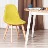 Стул CINDY SOFT (mod. C1021F1-1) фактурный велюр/дерево бук, 55 х 48 х 83 см, Светло-зеленый LY1701-8 / натуральный (Комплект из 4 шт.) светло-зеленый