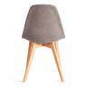 Стул CINDY SOFT (mod. C1021F1-1) фактурный велюр/дерево бук, 55 х 48 х 83 см, Серый LY1701-26 / натуральный (Комплект из 4 шт.) Серый LY1701-26 / натуральный фактурный велюр/дерево бук