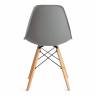 Стул CINDY (EAMES) (mod. 001) дерево бук/металл/сиденье пластик, 51x46x82см, серый/grey (Комплект из 4 шт.)