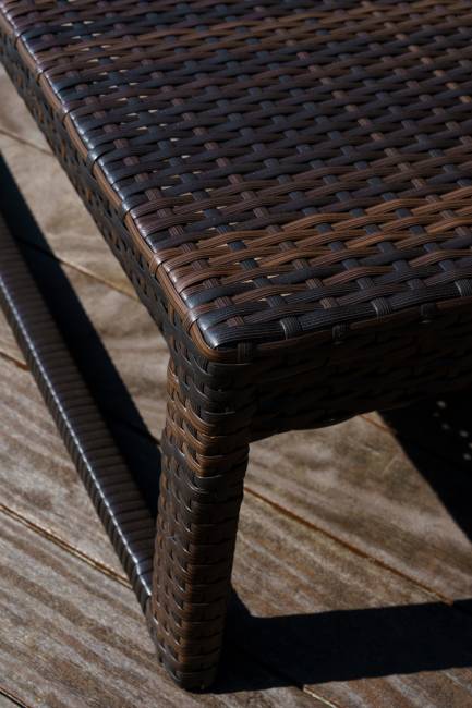 Шезлонг из искусственного ротанга "КИОТО", коричневый