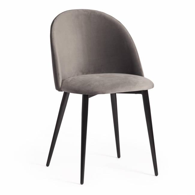 Стул MONRO (mod. 710) / 1 шт. в упаковке ткань/металл, 56х51х80 см, высота до сиденья 47 см, серый barkhat 26/черный серый