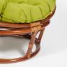 Кресло PAPASAN/ПАПАСАН 23/01 W  /с подушкой/ диаметр подушки 125 см, 115х101х104 см, Pecan (орех), флок Олива, 23 Pecan (орех)