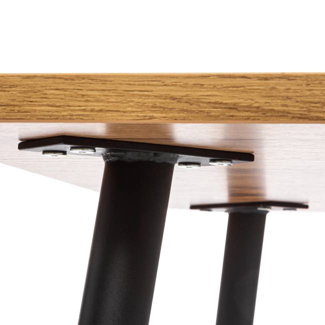 Стол PLUTO ЛДСП/металл, 120x80x77 см, Дуб вотан/Черный Дуб вотан/Черный ЛДСП/металл