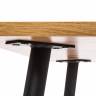 Стол PLUTO ЛДСП/металл, 120x80x77 см, Дуб вотан/Черный Дуб вотан/Черный ЛДСП/металл