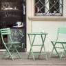 Стол пластиковый складной Helen Folding Table Ø60 опаловый зеленый Ø600х740 мм